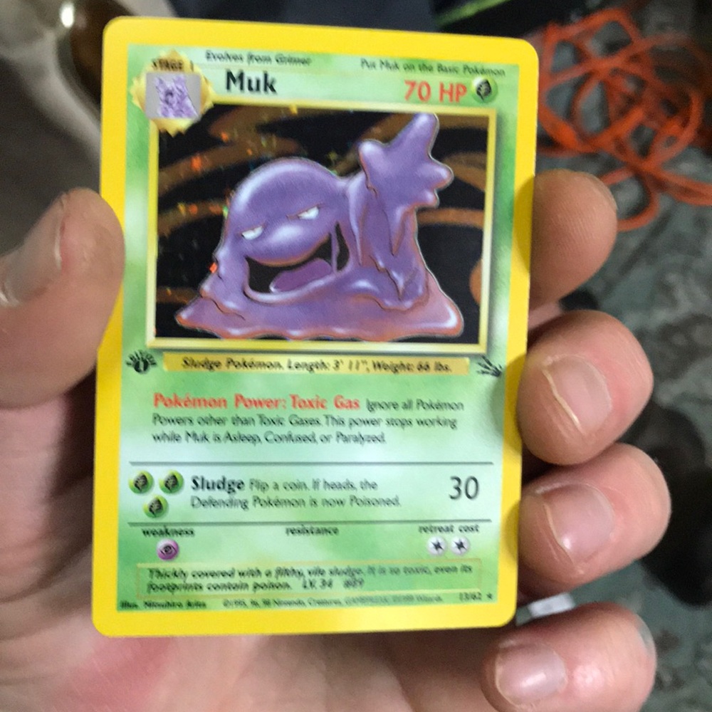 First edition holographic rare Muk